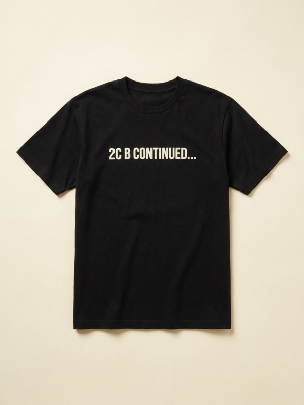 2C B Continued… Tee — Noir