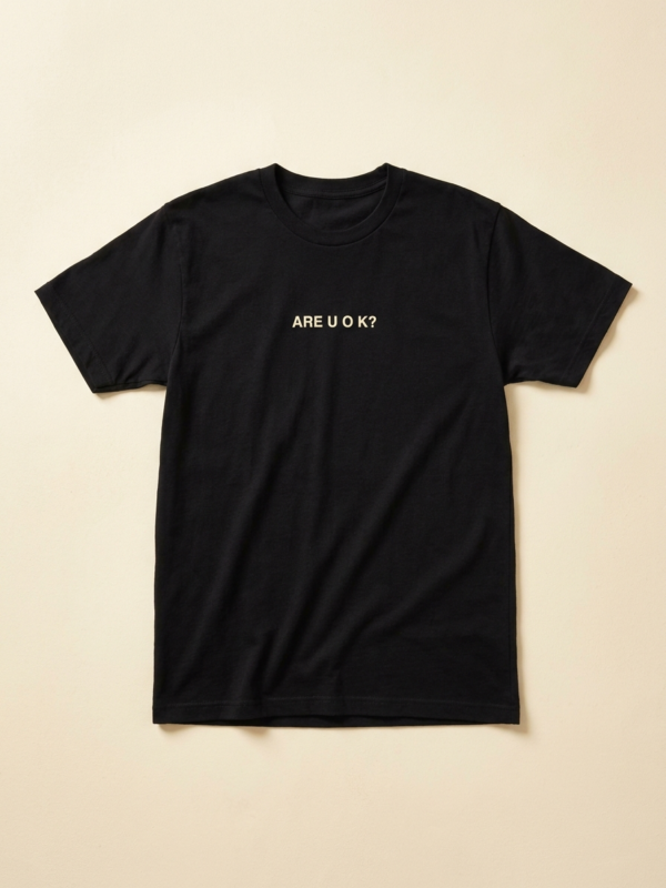 Are U O K? Tee — Noir