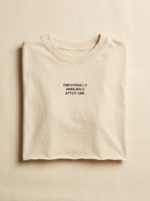 Emotionally Available After 3AM Crop — Cream