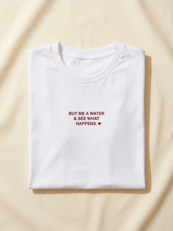 Buy Me A Water Tee — White