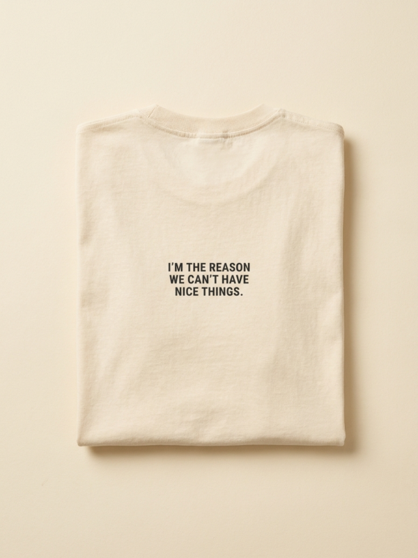 I'M The Reason We Can'T Have Nice Things Tee — Cream