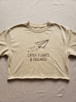 Catch Flights & Feelings Crop — Sand