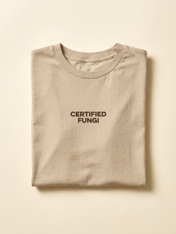 Certified Fungi Tee — Sand