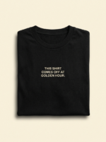 Comes Off At Golden Hour Tee — Noir