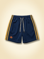 Court Mesh Shorts — Navy/Gold