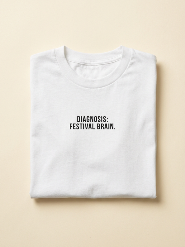 Diagnosis: Festival Brain Tee — White