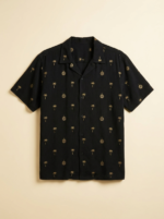 Disco Palms Camp Shirt — Noir