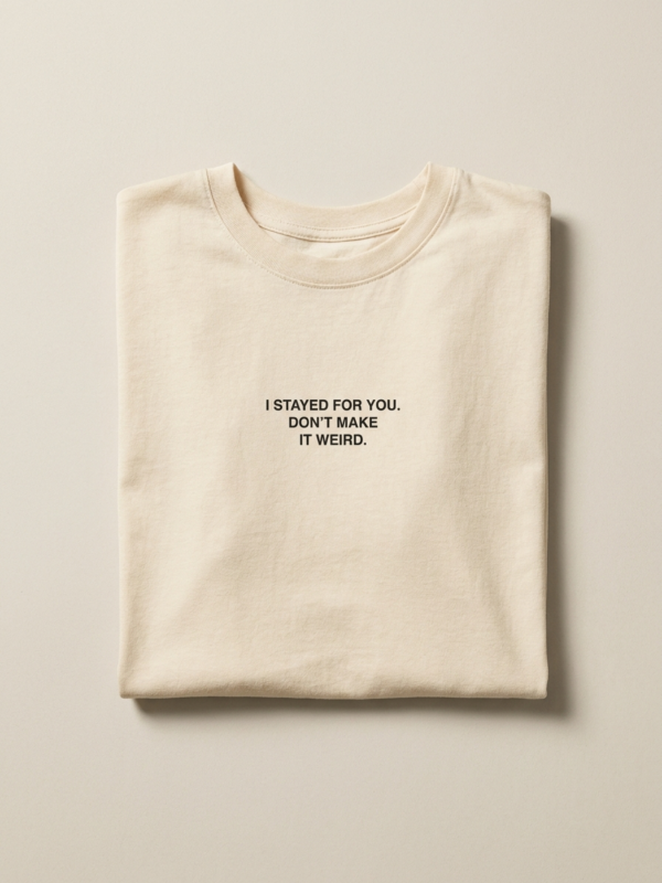 Don't Make It Weird Tee — Cream