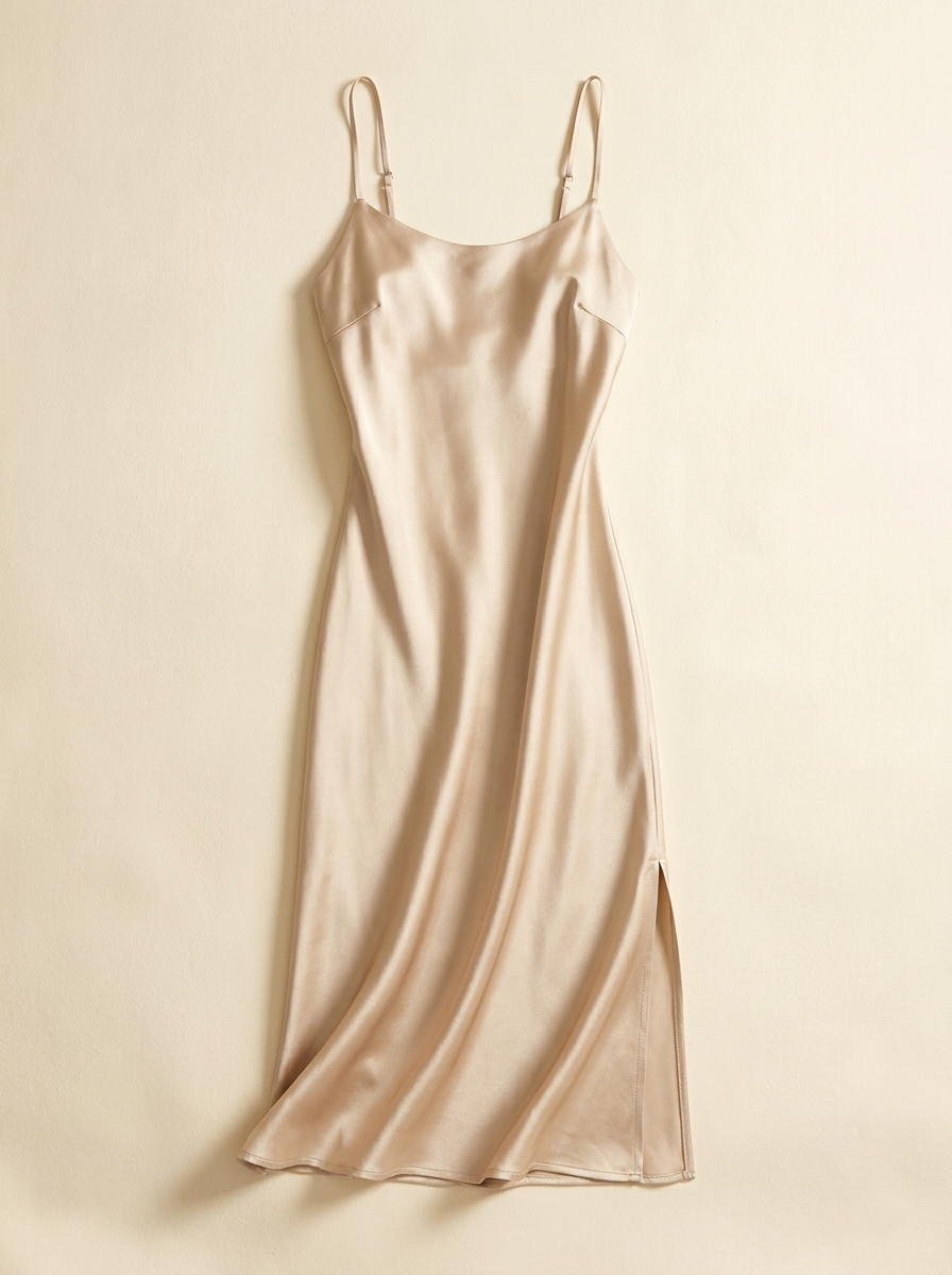 Dusk Slip Dress — Champagne