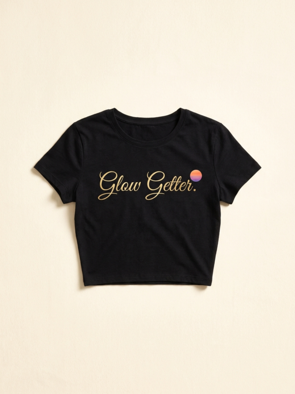 Glow Getter Crop — Noir