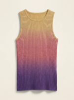 Glow Ribbed Tank — Sunset Ombré