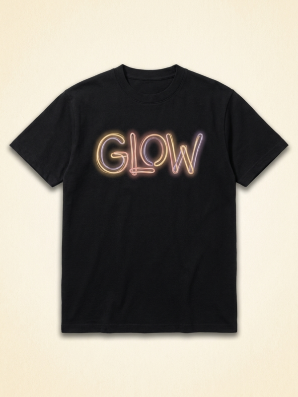 Glow Sticks Type Tee — Noir