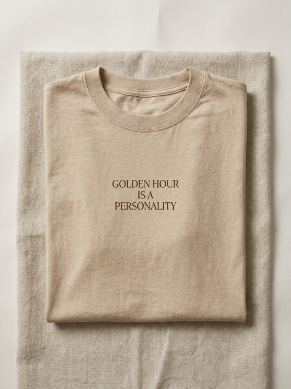 Golden Hour Is A Personality Tee — Sand