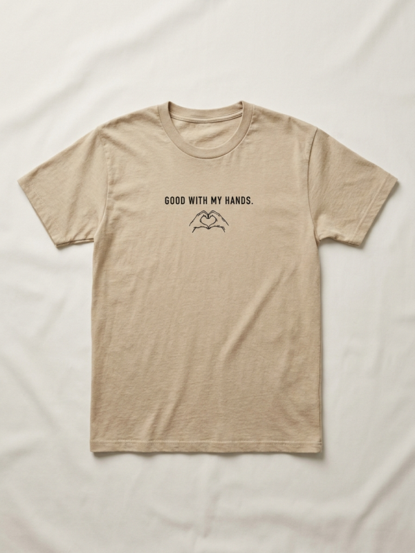 Good With My Hands Tee — Sand