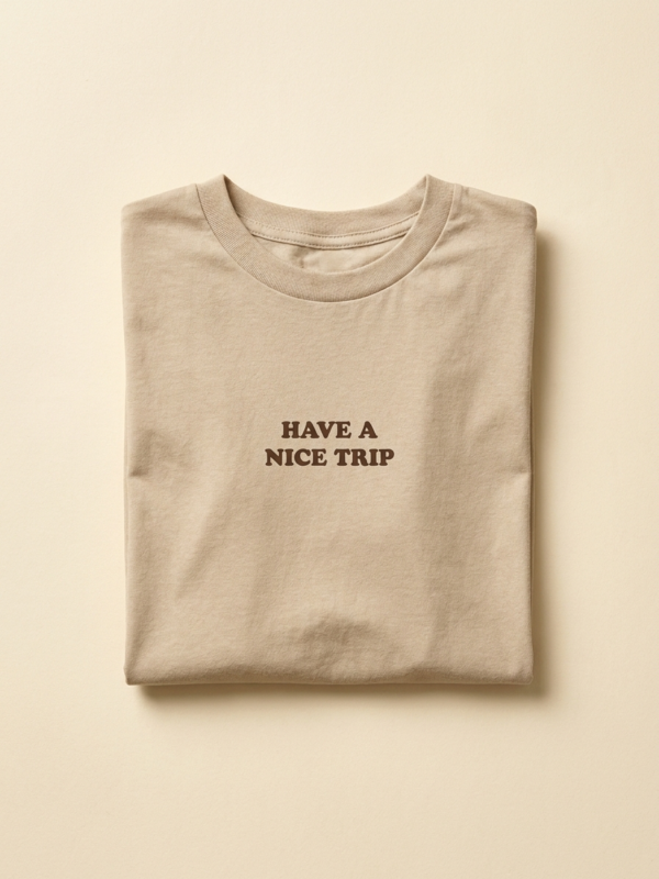 Have A Nice Trip Tee — Sand