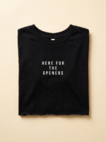 Here For The Openers Crop — Noir