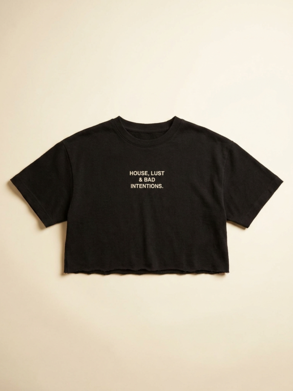House, Lust & Bad Intentions Crop — Noir