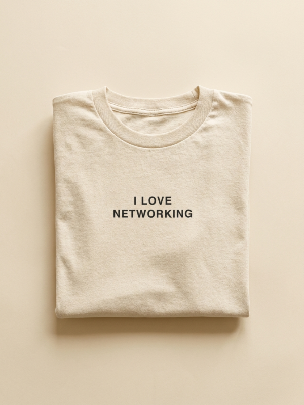 I Love Networking Tee — Cream