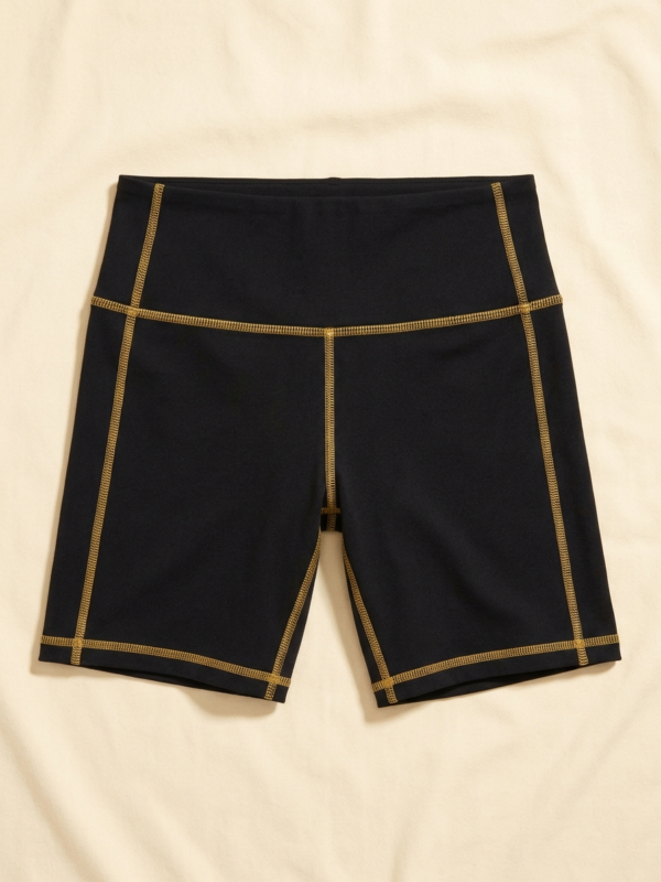 Motion Bike Shorts — Noir/Gold
