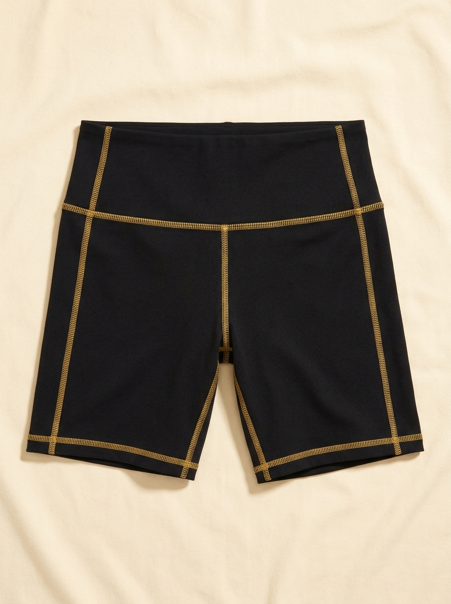 Motion Bike Shorts — Noir/Gold