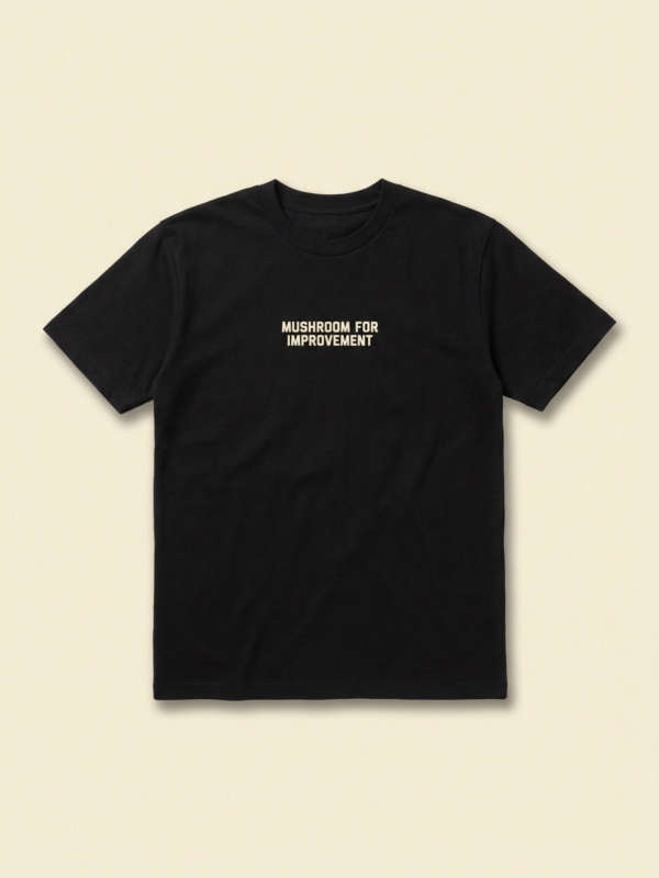Mushroom For Improvement Tee — Noir