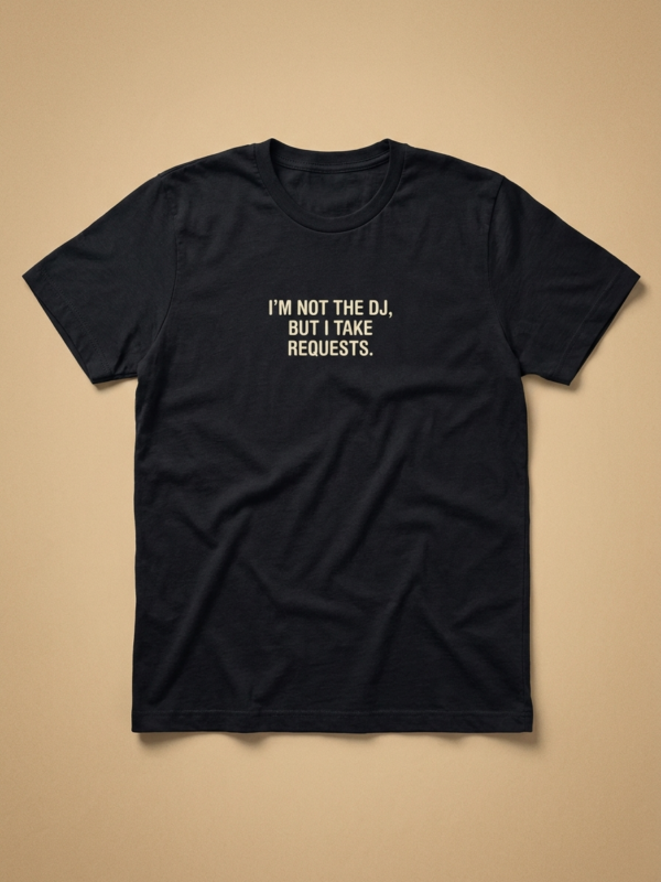 I'M Not The DJ, But I Take Requests Tee — Noir