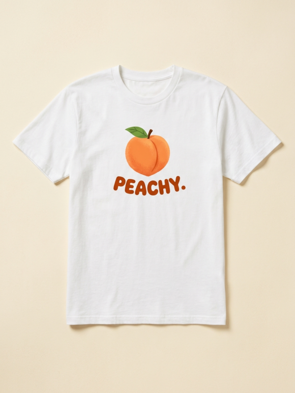 Peachy Tee — White