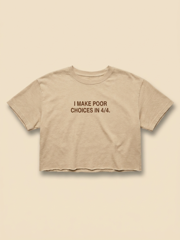 I Make Poor Choices In 4/4 Crop — Sand