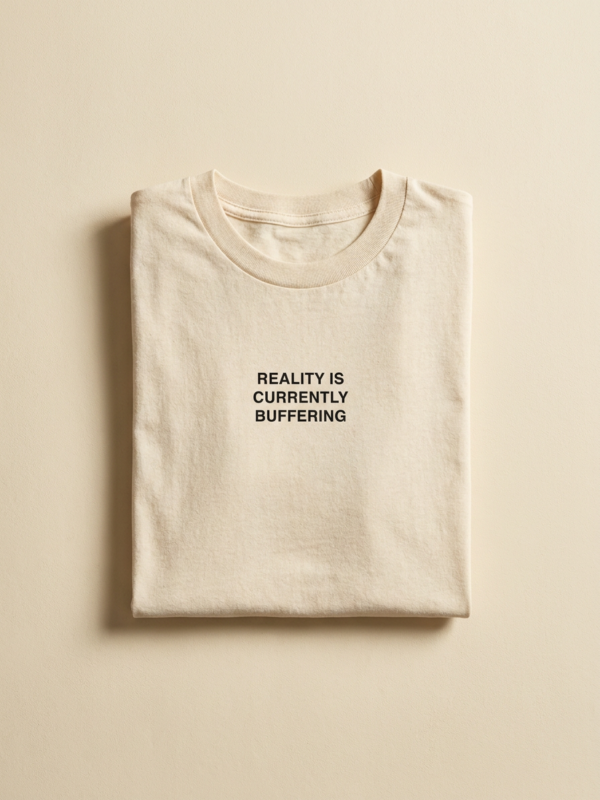Reality Is Currently Buffering Tee — Cream