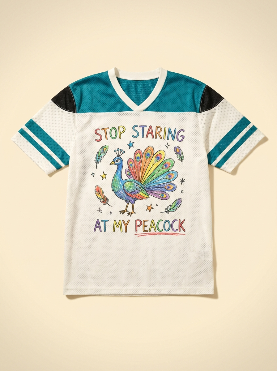 Stop Staring At My Peacock Jersey