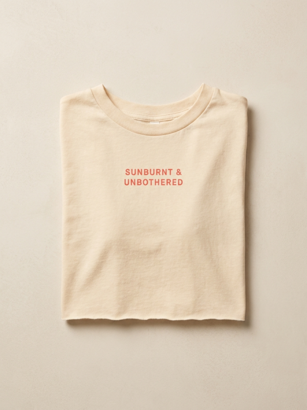 Sunburnt & Unbothered Crop — Cream
