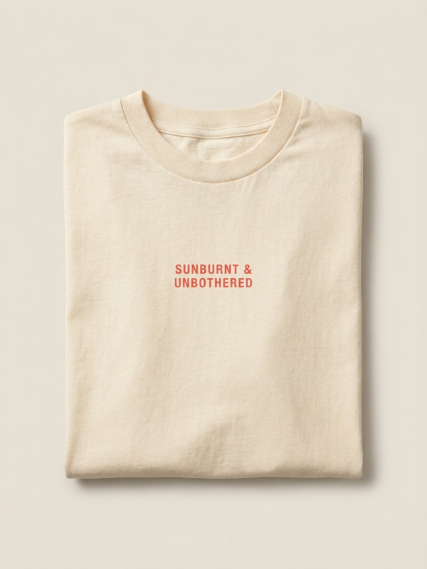 Sunburnt & Unbothered Tee — Cream