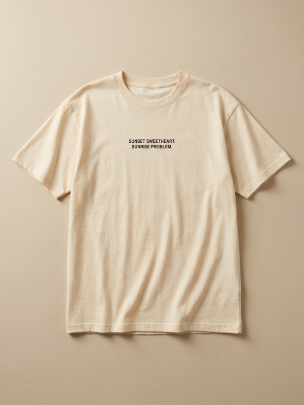 Sunset Sweetheart Tee — Cream