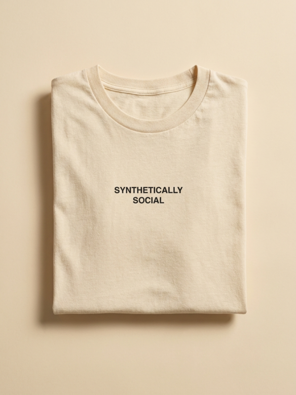 Synthetically Social Tee — Cream