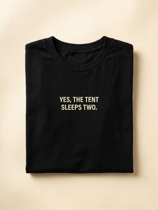 Tent Sleeps Two Tee — Noir