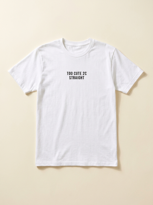 Too Cute 2C Straight Tee — White