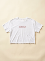 Buy Me A Water And Ruin My Life Crop — White