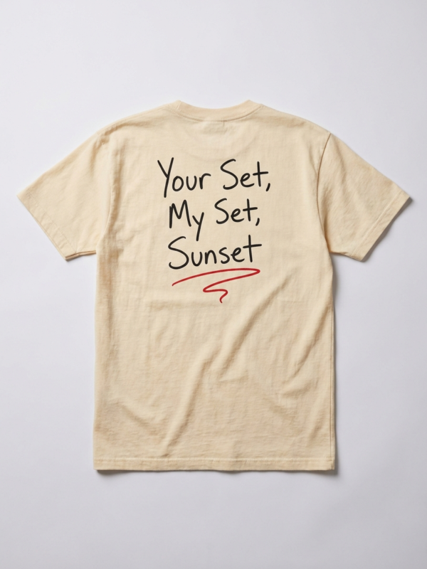 Your Set, My Set, Sunset Tee — Cream