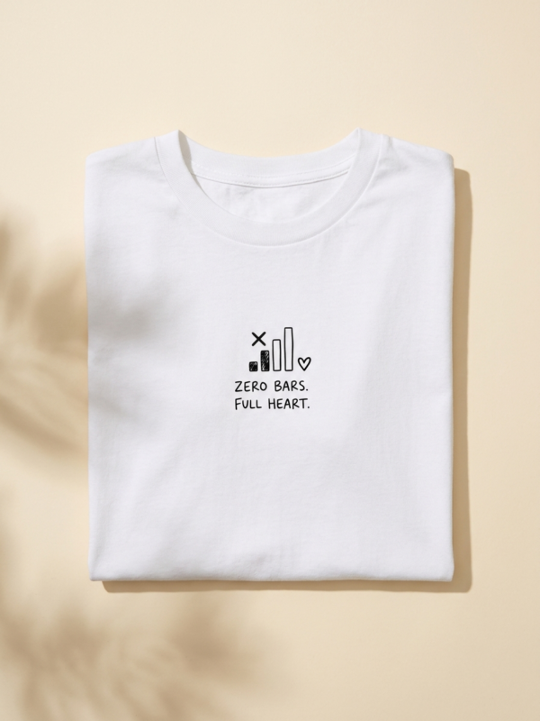 Zero Bars. Full Heart. Tee — White